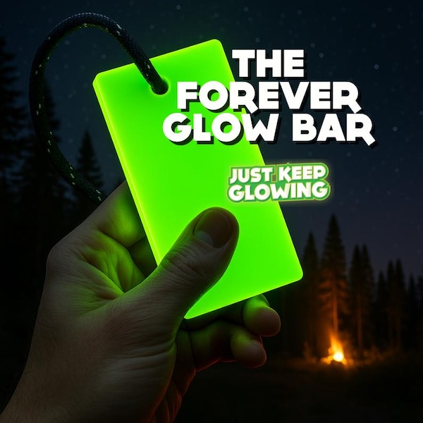 Lampe de secours phosphorescente - Bâtonnet lumineux décoratif réutilisable, équipement de camping, EDC de survie, fait main aux États-Unis, cadeaux d'entreprise et du personnel