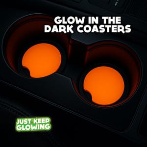 Glow in the Dark Car Untersetzer (2er Set) | Handgefertigte Getränkehaltereinsätze aus Harz