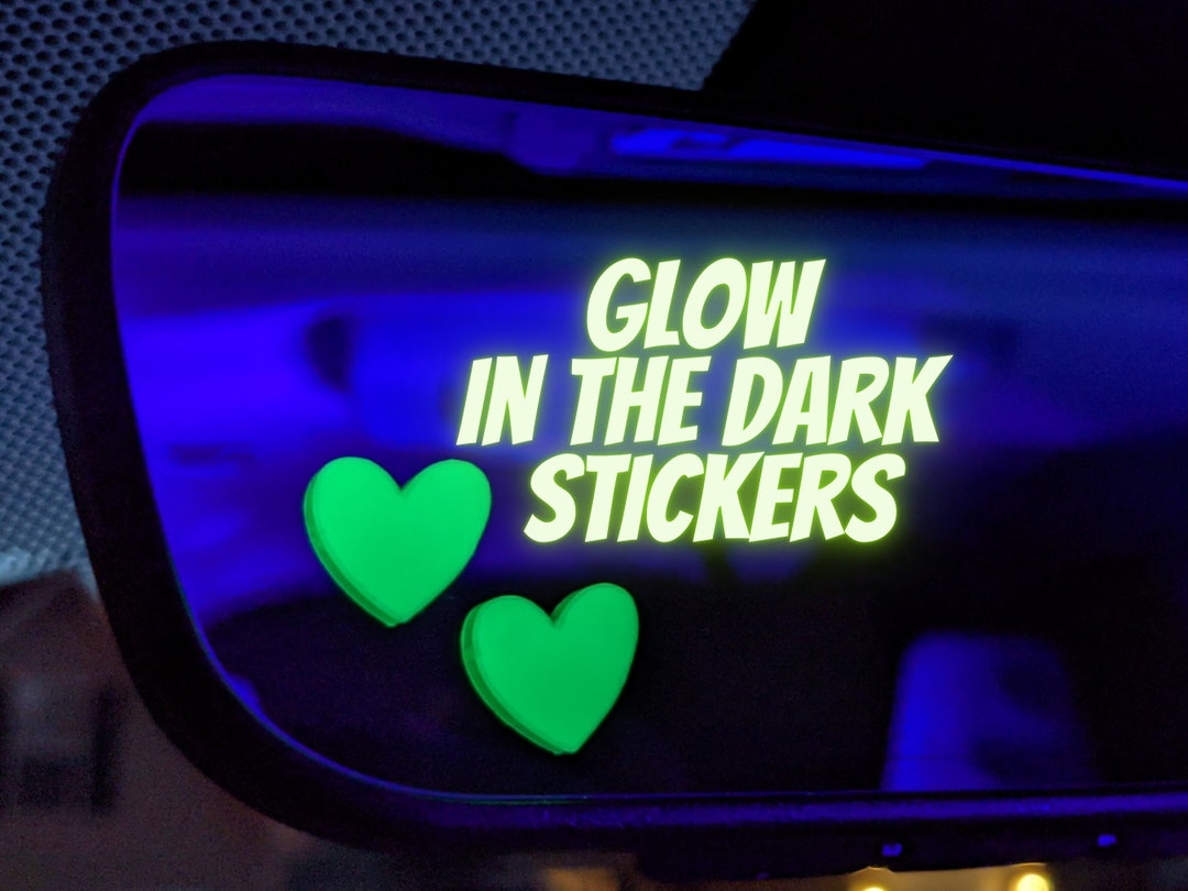 Glow in the Dark Car Mirror Decal, Car Mirror Sticker, Rear View Mirror