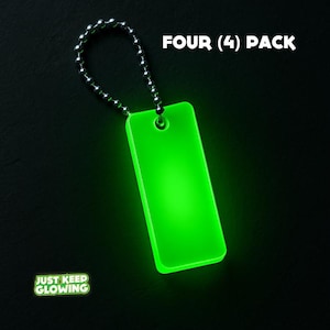 Glow in the dark keychains set of four – emergency preparedness and camping must-have gear.