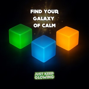 Glow in the Dark Fidget Cube, Handmade USA Stress Relief Toy