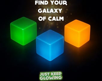 Glow in the Dark Fidget Cube, Handmade USA Stress Relief Toy