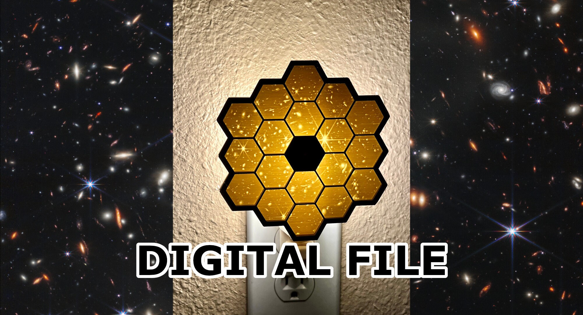 James Webb Space Telescope Night Light - First Image Deep Field - Printable Files - DIY