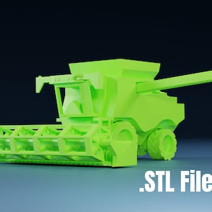 Print-In-Place Combine Harvester - No Support Needed - Digital File (includes two headers)