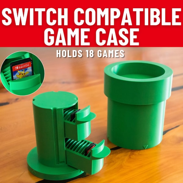Nintendo Switch Compatible Game Case - Holds 18 Games - Christmas Gift - 3D Printed Game Storage