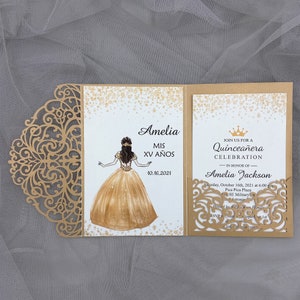 Goldspitze Elegantes Romantisches Monogramm Klassische Taschenmonogramm Hochzeitseinladungs-Reihe Gefolge mit Antwortkarte und Umschlägen