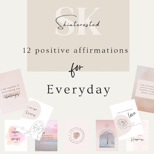 13 tarjetas de afirmación personalizables / impresiones de afirmación / afirmaciones diarias / citas positivas / regalo personalizado / impresiones personalizadas