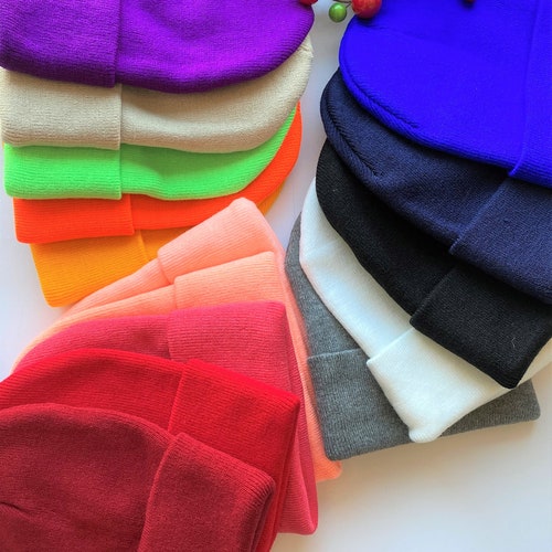 BEANIE. Knit Beanie Hat  Beanie for men  Thick Beanie Hats  Solid color beanie  Cuffed unisex beanies