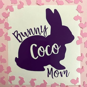 Custom Bunny Mom Vinyl Sticker