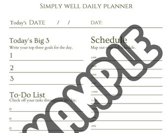 Daily Planner Pad *PRINTABLE4.45 x 5.5