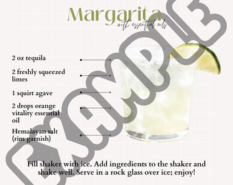 Margarita & Guacamole EO Recipe Cards