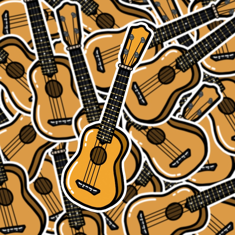 Ukulele Sticker Etsy