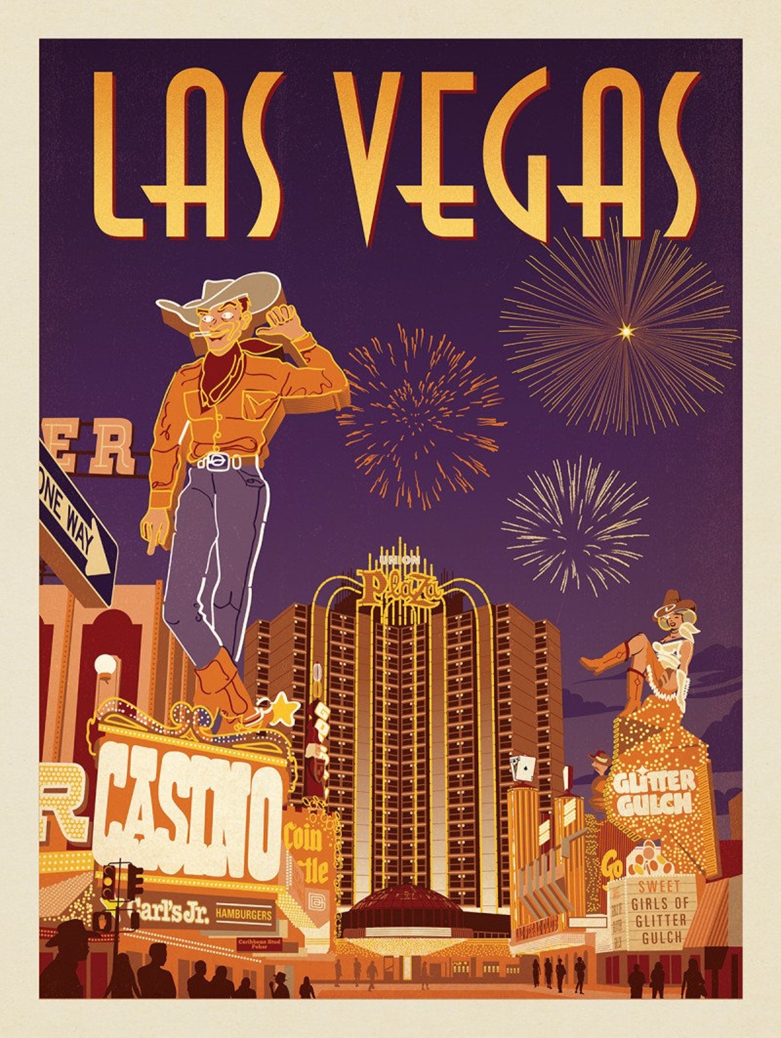 Las Vegas Casino City Poster Viva Vintage Vegas Nevada State Etsy