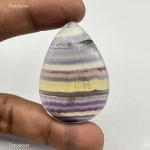 100% Natural Fluorita Gemstone/ Fluorita Pear Cabs/ AAA Atacado Pedra Fluorita Roxa/ Para Suprimentos de Artesanato
