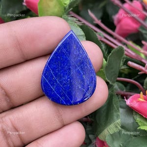 Lapislazzuli Cabochon sciolto / Pietra naturale di colore blu / Cabochon a pera in pietra di lapislazzuli / Per la creazione di gioielli