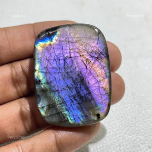 Purple Fire Labradorite Cabochon, Octagon Shape Labradorite, Purple Labradorite, Healing Crystal, Labradorite For Jewelry