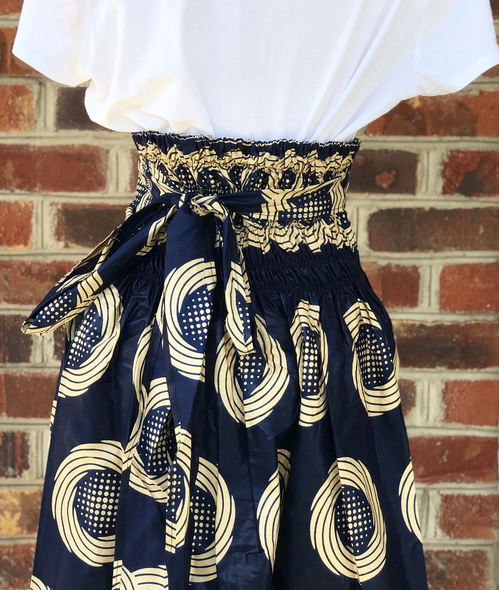 African Print Fabric maxi Skirt Etsy