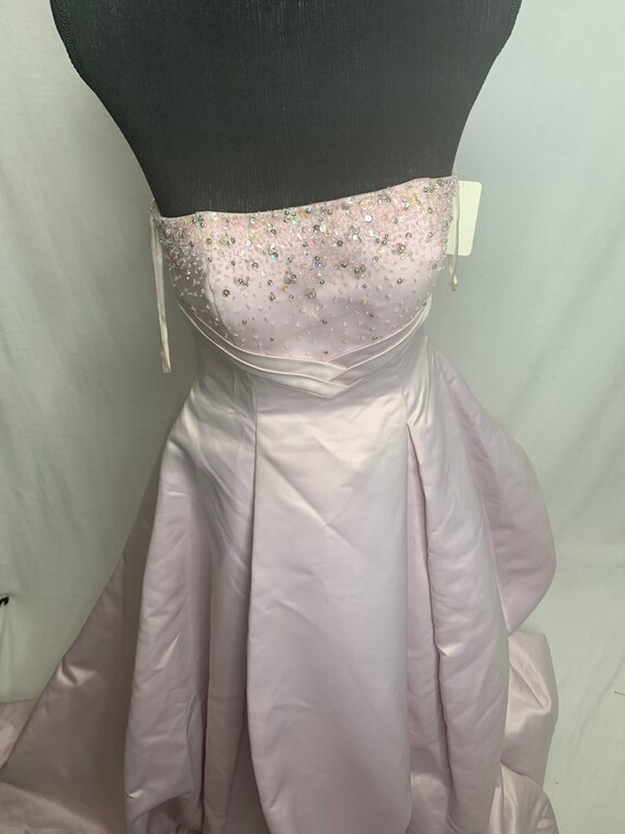 Pink beaded ball gown