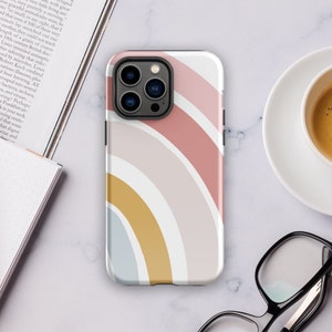 Stoer hoesje voor iPhone® - GESCHILDERDE REGENBOOG