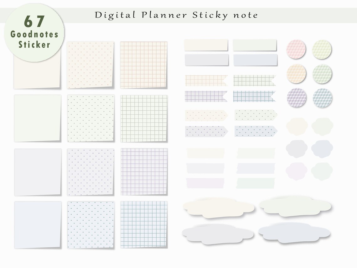 Goodnotes Stickergoodnotse Stickerssticky Note Etsy