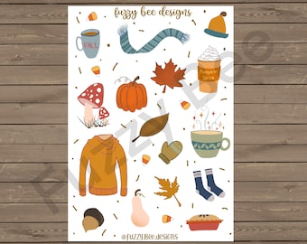 Warm Fall Sticker Collection | Bullet Journal and Planner Stickers