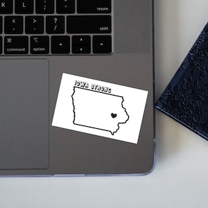 Iowa Strong Sticker, Iowa Sticker, Iowa Strong, 3x2 Sticker, State Sticker, Iowa Laptop Sticker, Laptop Sticker, Weatherproof Sticker