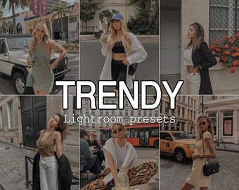 7 Warm Trendy Style presets Luxury Lifestyle Fashion Mobile and Desktop Lightroom presets Urban City presets Moody Aesthetic presets