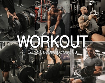 11 Fitness Lightroom presets, Moody Sports presets for Gym Workout, Lifestyle Blogger presets, Indoor Film presets, Luxury Black presets