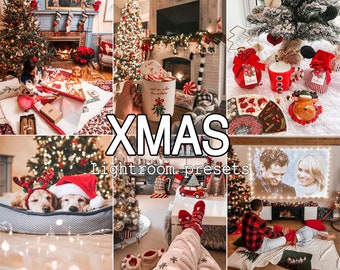 7 Bright Xmas Cozy Holiday presets Mobile Lightroom preset for Christmas presets Vibrant Festive presets VSCO Best presets