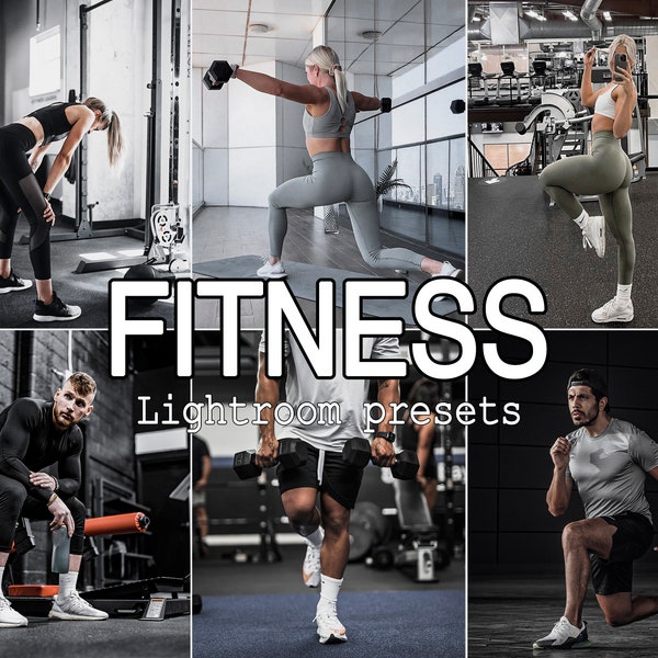 7 Dark Moody Lightroom presets, Black Fitness Gym Lifestyle presets, Workout Indoor presets, Dark Skin Presets, Dark Tone presets