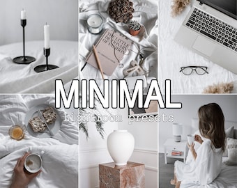 6 Minimal Blogger Lightroom presets, Light and Airy, Bright and Airy presets, Clean White presets, Bright Tone presets, Home Interior preset