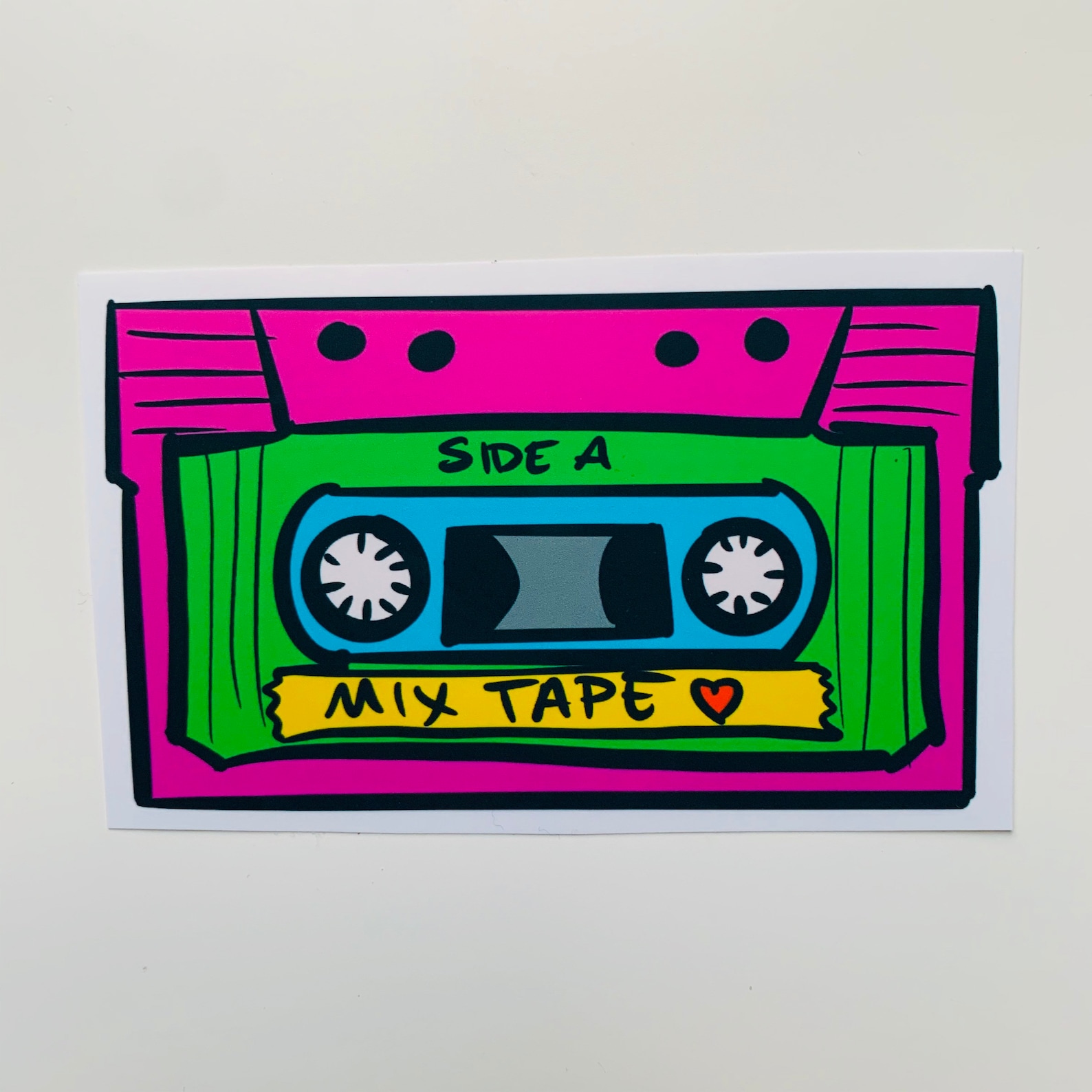 Mix Tape Sticker / Cassette Tape Sticker / Retro Decal / | Etsy