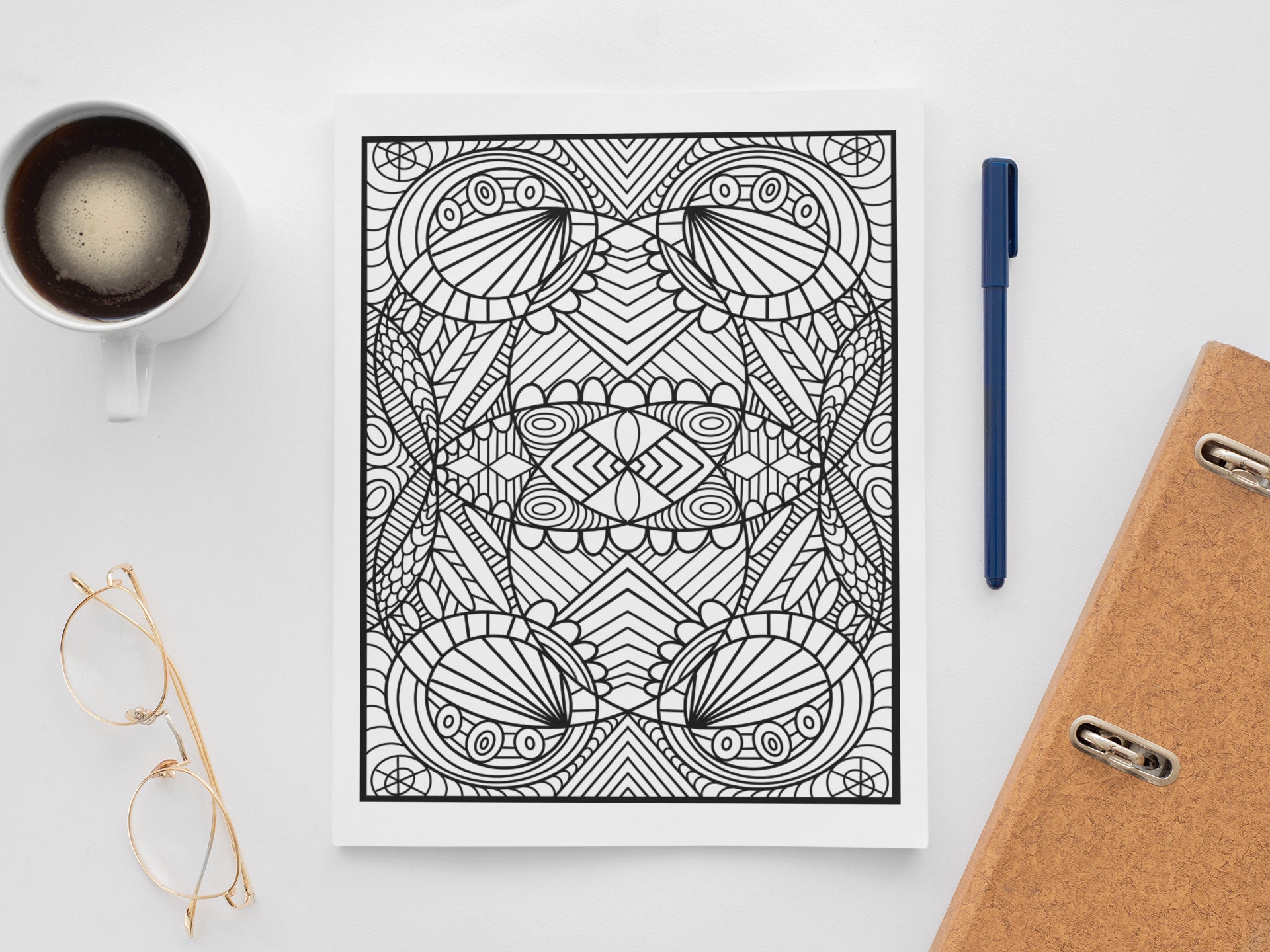 Zen Coloring Pages / Downloadable Adult Coloring Sheets / | Etsy