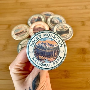 Retro National Park Pin: Handmade Collectible Travel Button