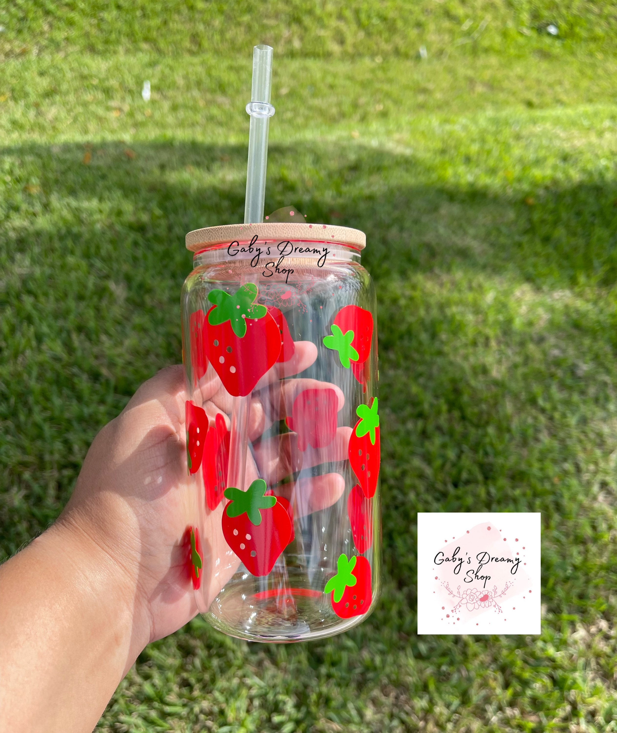 Strawberry Tumbler,Strawberry Cup-20 oz Skinny Tumbler with Lid and  Straw-Birthday Gifts for Women-Strawberry Decor,Strawberry  Accessories-Insulated