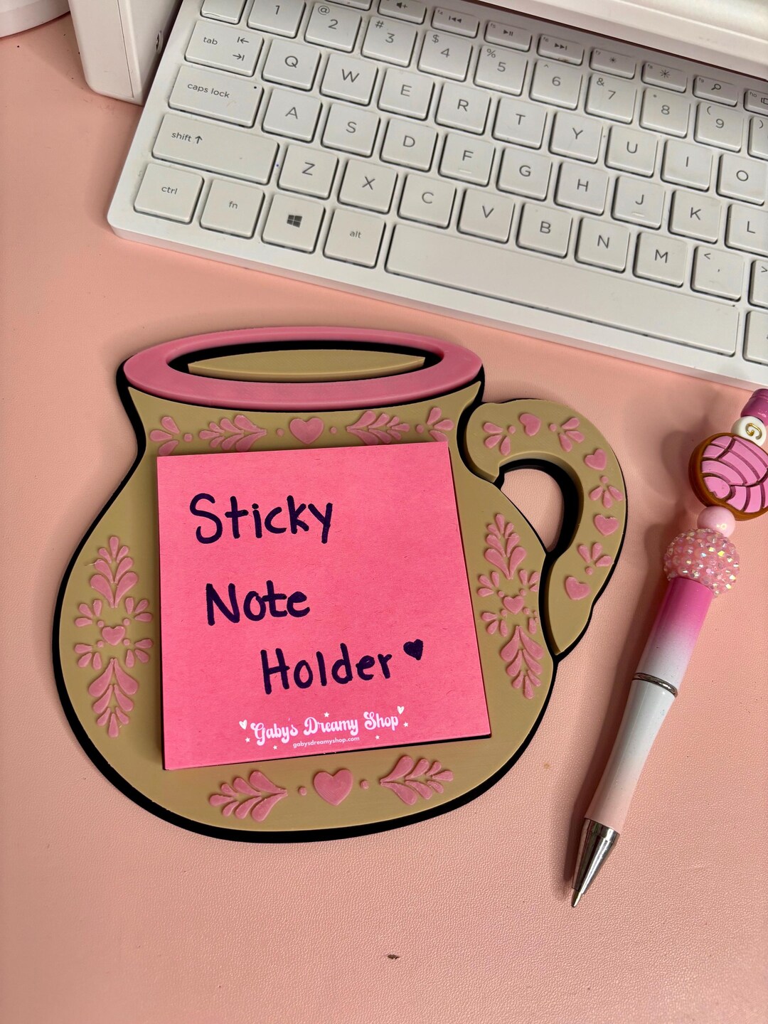 Mexican Cantarito Sticky Note Desk Holder, Desk Decor, Office Decor ...