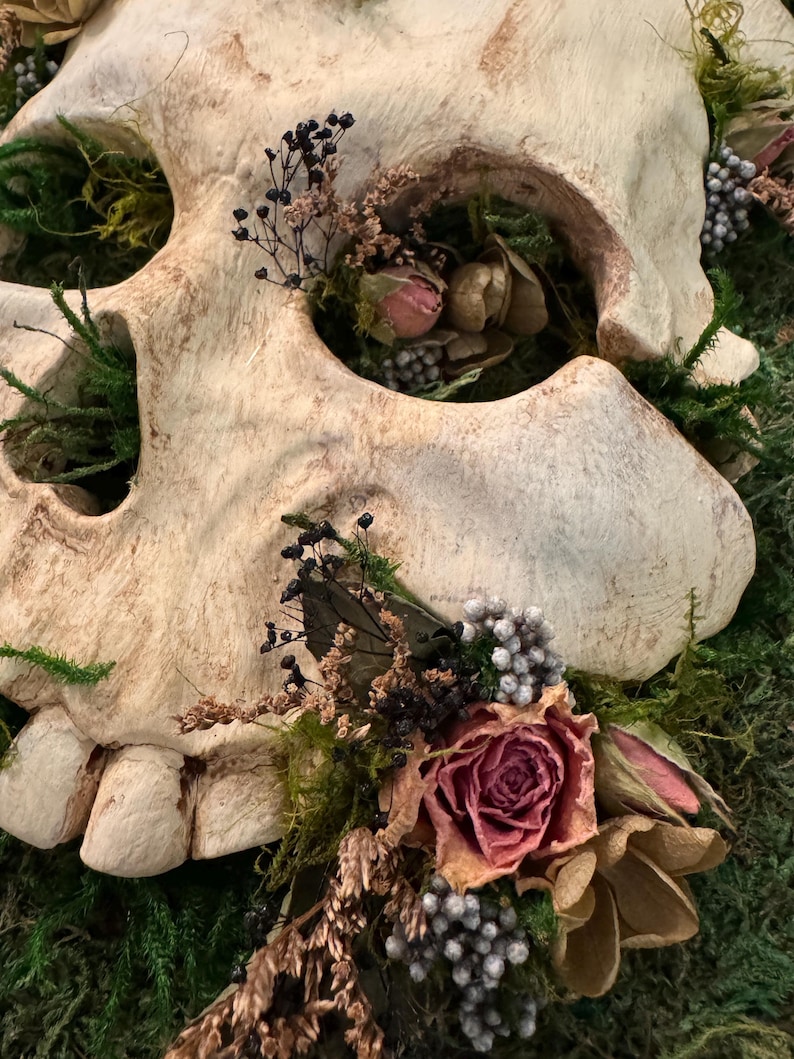 Skull Box With Roses OOAK Floral Skull Shadow Box - Etsy