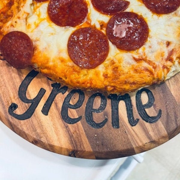 CUSTOM Acacia Wood Pizza Peel, 12” Cutting Board, Cheese Paddle Board, Bread and Crackers Platter, Charcuterie Board