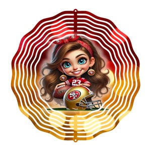 San Francisco 49ers Girl PNG | Cute Football Fan Digital Download | Sublimation Design for Tumblers, Apparel, Spinners & More