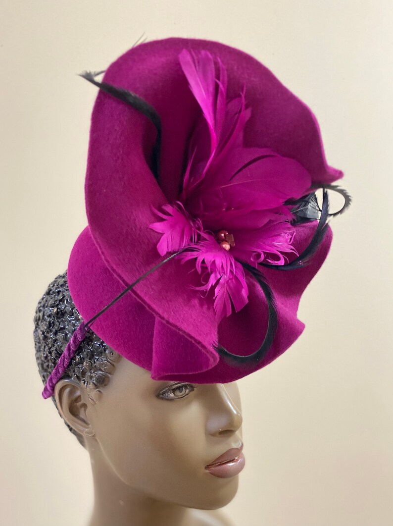 raspberry fascinators weddings