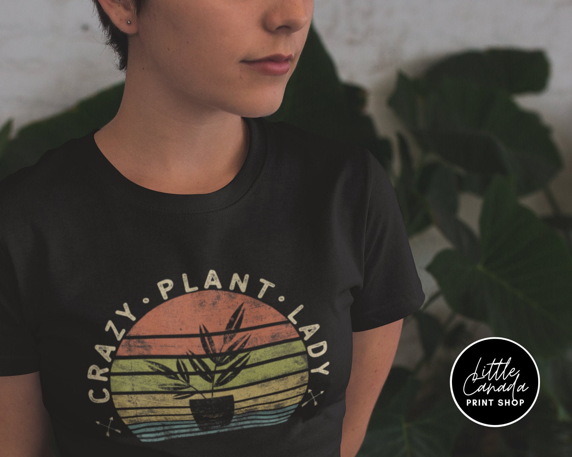 Green Thumb Gift for Mom Mother's day gift garden Plant Lover T-Shirt Crazy Plant Lady T-shirt Gardener Bella Canvas Botanical