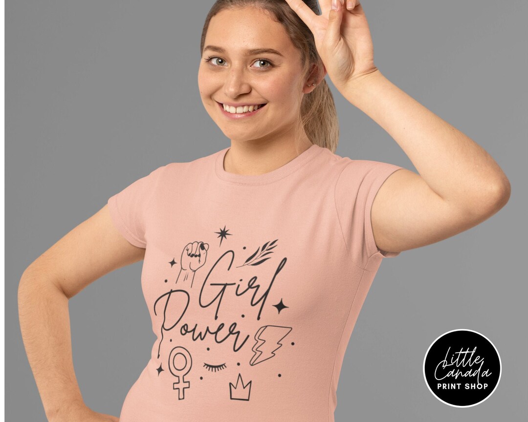 Girl Power Feminist Shirt. Cute Girl Power Tshirt. Teen Girl Feminist