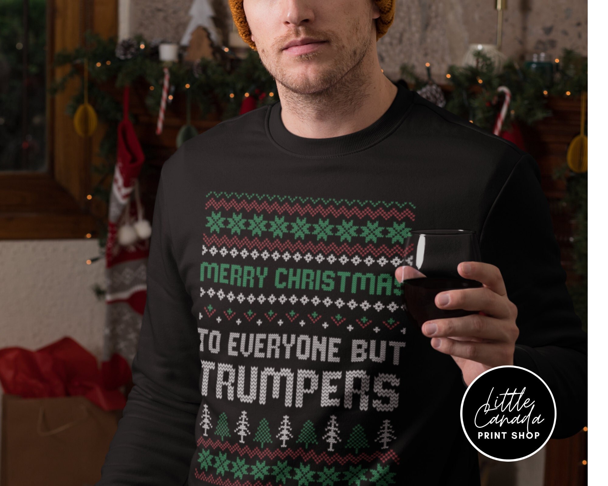 Ugly Christmas Sweater Anti-trump 