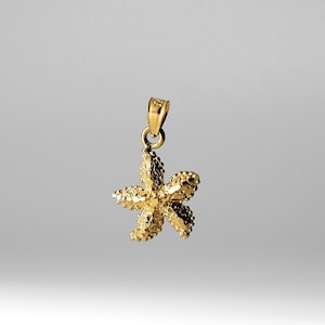 14k Gold Starfish Pendant Charm- Real Gold Ocean Starfish Necklace Charm
