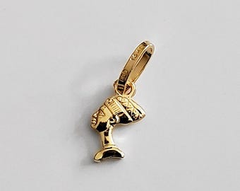 ヴィンテージ 14K イエローゴールド ネフェルティティ チャーム