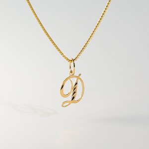 Cursive D Necklace Etsy