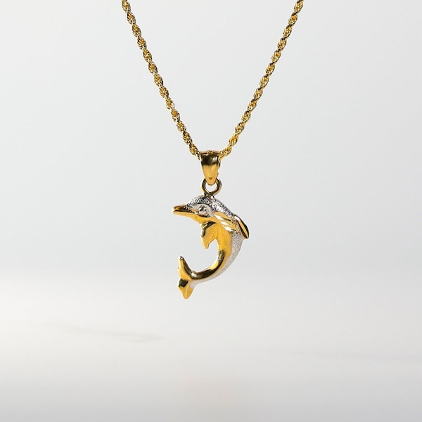 Dolphin Charm Necklace - Gold