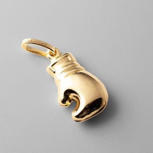 14k Gold Boxing Glove Pendant Charm- Real Gold Boxing Glove Necklace Charm For Him/Her