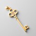 14k Gold Key Pendant Charm- Real Gold Key Necklace Charm - Etsy
