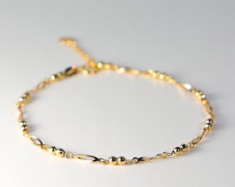 14KY Gold Bracelet- Gold Fancy Bracelet- Jewelry Gift For Her